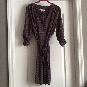 Loft patterned tie dress